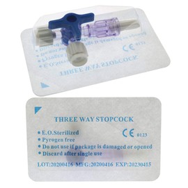MEETOOT 2pcs Disposable Medical Three Way Valve 3-Way Stopcocks with Aseptic Cock for School Projects, Hobbies DIY Experimental Research Projects