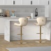 KINFFICT Bar Stools Set of 2, Velvet Counter Height Adjustable