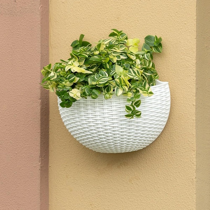 Snblzhef Green Wall Planter Wall-Mounted Planter Semi-Circular Fence Planter with