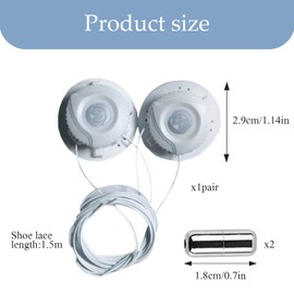 KHDULQ Shoelaces without tying, automatic screw closure, no installation required, no tying, trainer lock for unisex, for shoes that need to be laced, White