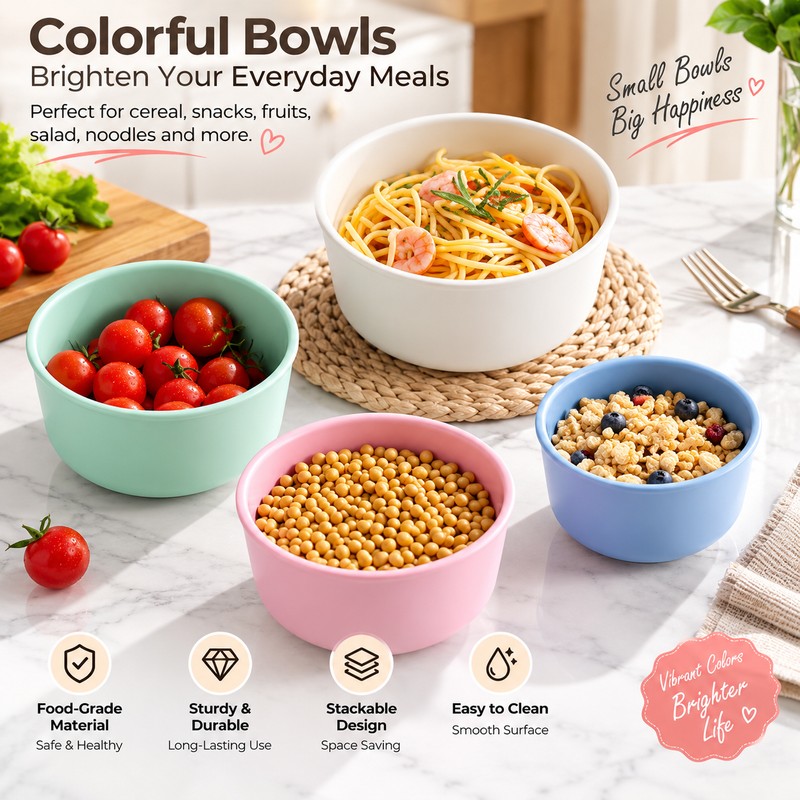 3-Piece Wheat Straw Food Storage Bowl Set for Meal Prep