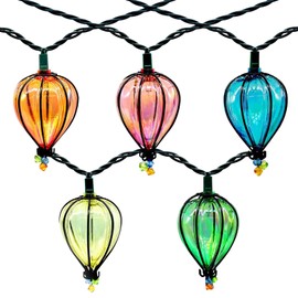 DOGHLY String Lights with 10 Bulbs, Multicolor Backyard Patio Decor Lights, Connectable Hanging UL Listed Fairy Lights Indoor Outdoor for Christmas Party (2PCS)