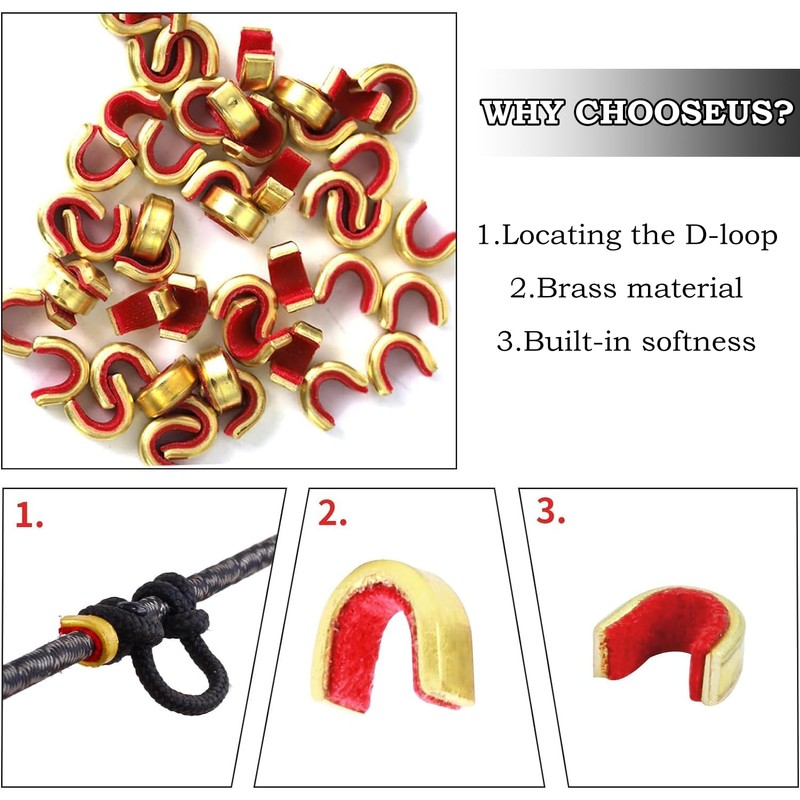 ZEACCT 20 Pcs Bow and Arrow Positioning Buckle, Archery Bow