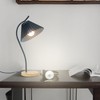 Table Lamp with Cloth Pleated Lampshade Metal Modern Nightstand Bedside