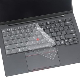 Silicone Keyboard Skin Cover Compatible for 2024 Lenovo ThinkPad X1 Carbon Gen 12 14" AI Laptop & Lenovo ThinkPad X1 Gen 9 14" Laptop (Not for X1 Carbon Gen 11/Gen 10/Gen 9) (Clear)