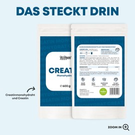Creatine Monohydrate (600 g Creatine Vegan) (3 x 600 g)