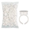 100 Piezas Anillos Para Pigmento De Pestaas,cejas.belleza Blanco