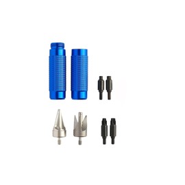 Burstfire Case Prep Tool Kit, Primer Pocket Reamer, Chamfer/Debur Tool, Primer Pocket Cleaner, Handle & Free Storage Case, Blue