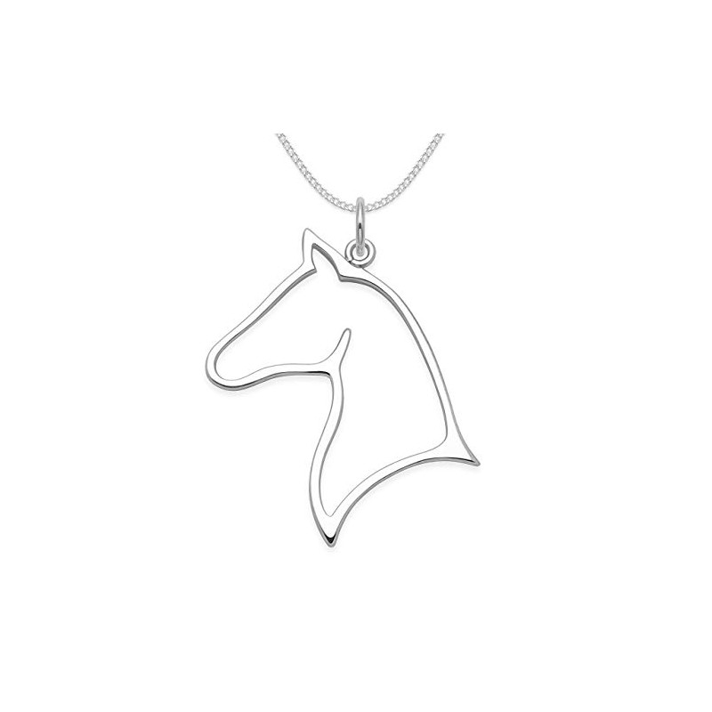 Heather Needham Sterling Silver Silhouette Horse necklace and 41cm (16")
