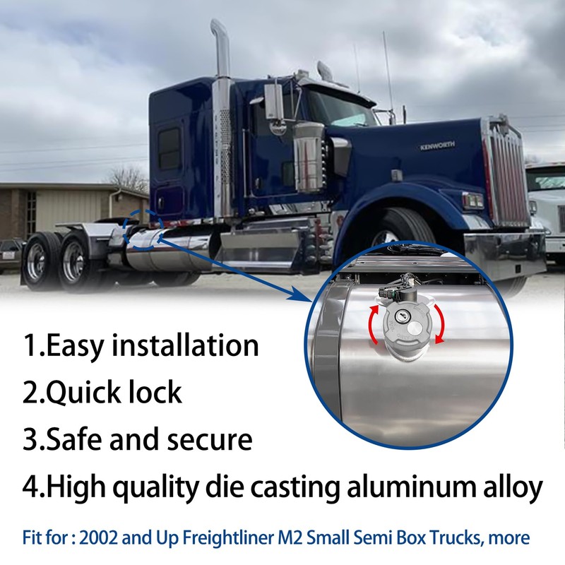 FIQAPJ 2 3/8" Locking Diesel Fuel Cap Compatible with 2002