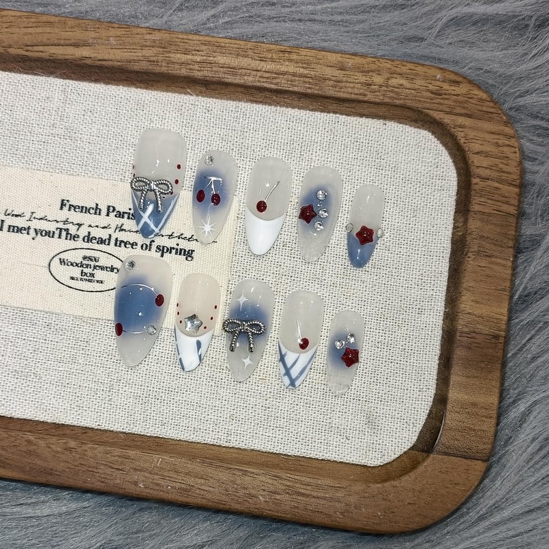 TENPAL Press on Nails 10Pcs with Full Kit - Medium