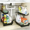 AMEDELE 2 Pack Under Sink Organizer,2 Tier Pull Out Adjustable