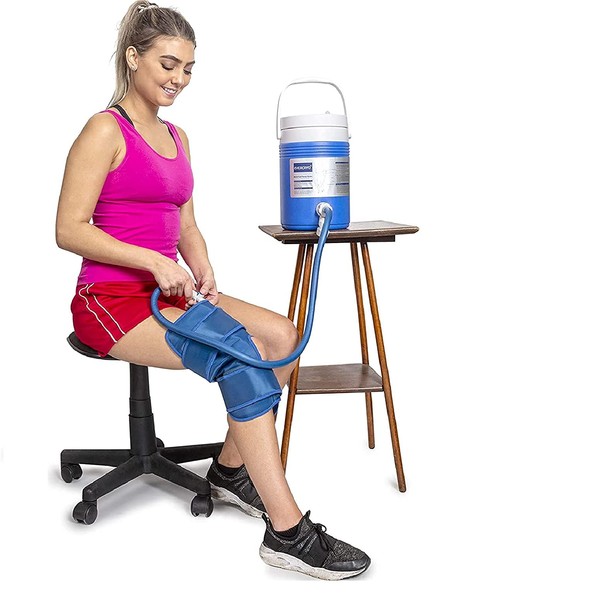 Koozam Cryo Cuff Knee Cooler Cold Therapy Ice Machine for Knee System | Cryotherapy Cuff Machine Combines Compression with Cold Therapy | Essential for After Knee Surgery, Rehab & Sports Injuries