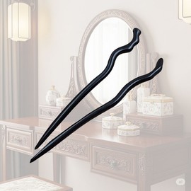 Point Style Traditional Hairpin (Ebony Wood) 2ea