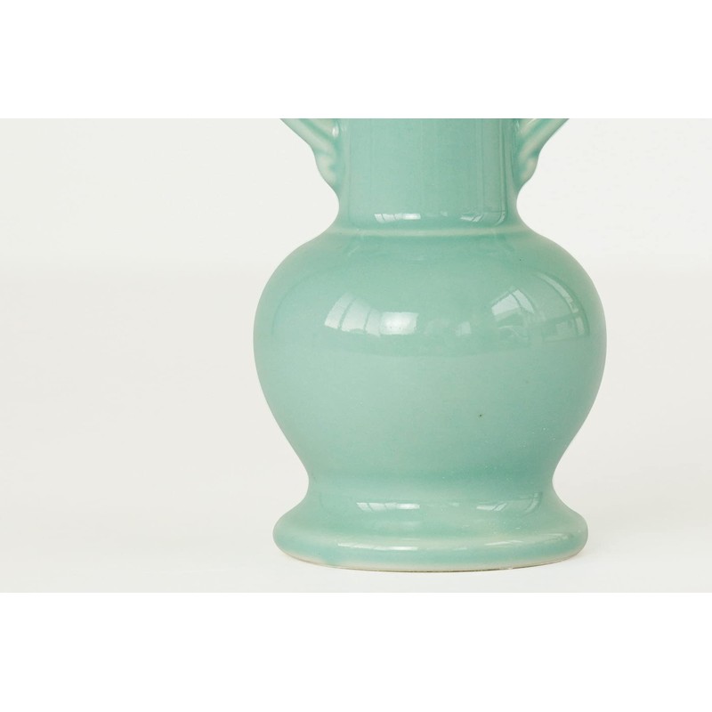 Yamako Buddhist Altar Vase, Celadon (Plain), Made in Japan, Modern