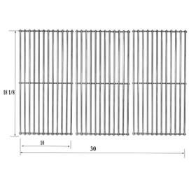 Votenli S6599C (3-Pack) 18 1/8 inch Stainless Steel Cooking Grid Grates Replacement for Select Gas Grill Models by Charbroil 463224912, 463231711, 463247209, 463247310, 463247512, 463248208, 463262812