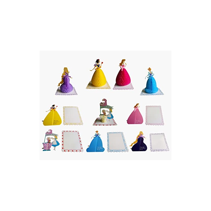 Fantasee 3D ポップアップ バースデーギフト グリーティングカード 12.75X15.5cm 封筒付き (プリンセス-3)