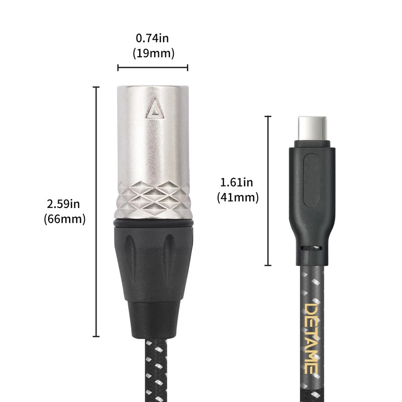USB c to XLR Male Audio Cable,24Bit/96Khz USB C Smartphone/Laptop