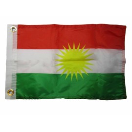 SouthBeach 12x18 12"x18" Kurdistan Country 100% Polyester Motorcycle Boat Flag Grommets