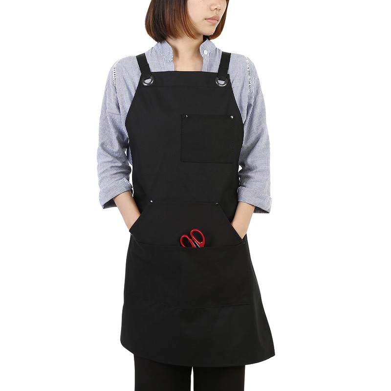 Canvas Apron Kitchen Cooking Carpenters Machinists Working Uniform with Crossed