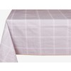 Vinylla Grid Pattern Silver Easy Wipe Clean Vinyl Tablecloth, 140