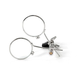 Jeweller's Eye Loupe 10x-10X Double Ocular Loupe Steampunk Lens Clip on Retro Magnifier Jewellery Making Repair Lightweight Magnifier