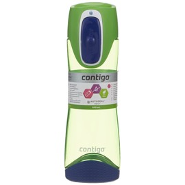 Contigo Swish Autoseal Drinking Bottle Large BPA-Free Plastic Water Bottle, Leakproof, for Sports, Biking, Jogging, Hiking, 500 ml, green, 500 ml
