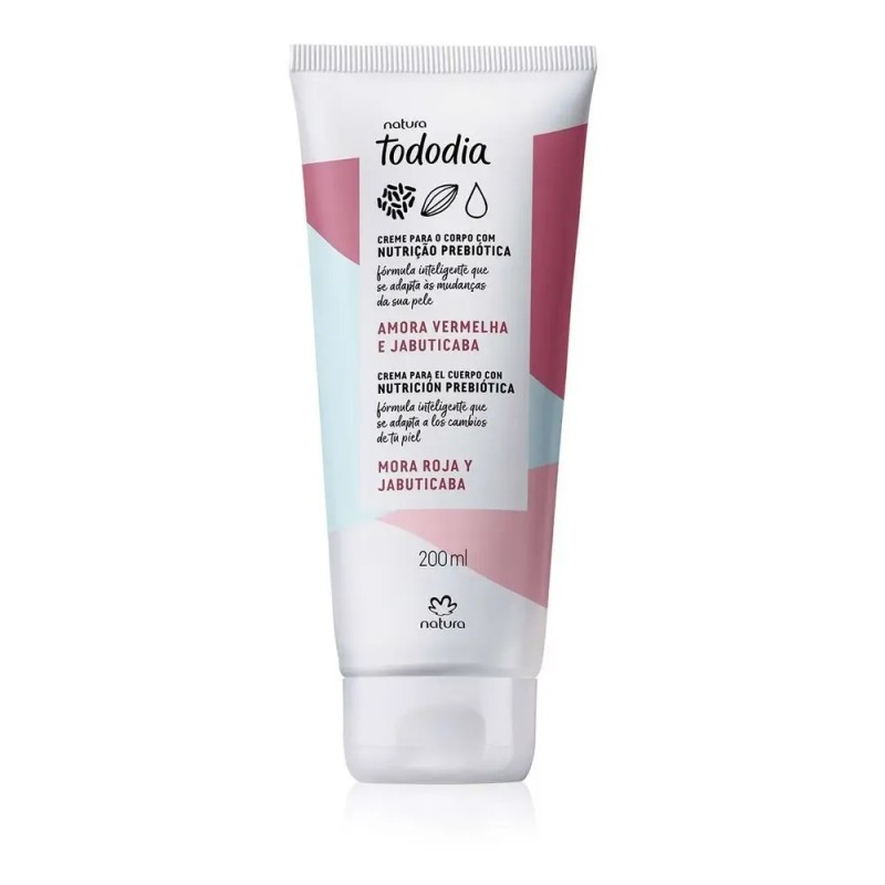 Creme hidratante Natura Amora Vermelha E Jabuticaba Tododia 200ml