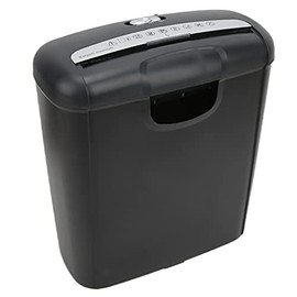 Trituradora de Papel con Corte de Tira de 6 Hojas con Papelera de 10 L, Silencio, Apagado Inteligente, Protección contra Sobrecalentamiento, para el  