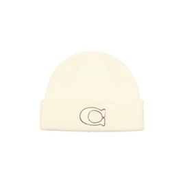 Coach Men's Varsity C Beanie, Chalk, One Size