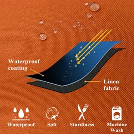 Home Brilliant Outdoor Pillows Covers for Patio Rectangle Pillow Cover 12x20 Lumbar Throw Piillow Covers Decorative Pillowcases Fall, Set of 4, 12 x 20, Burnt Orange