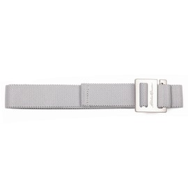 Eddie Bauer Men's Backcountry Belt-Active Stretch Webbing with Metal Glide Buckle, Grey, Large