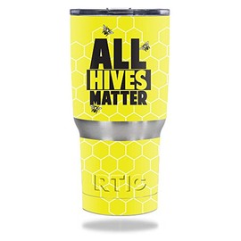 MightySkins Skin Compatible with RTIC Tumbler 20 oz (2016) – All Hives Matter | Protective, Durable, and Unique Vinyl Decal wrap Cover | Easy to Apply, Remove, and Change Styles | Made in The USA