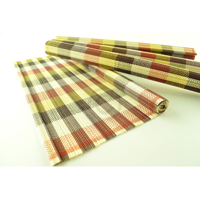 Handmade Bamboo Placemats, Pack Of 4 Bamboo Wood Table Mats,