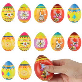 Hillylolly Easter Eggs Stress Ball Pack of 12 Anti-Stress Balls Adults Children Anti-Stress Ball Kneading Ball Crushing Ball for Children Adults Anti Stress Balls Easter Party Gifts Decoration