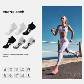 Ashena Women's Ultra-Comfort Ankle Socks 6 Pack-Breathable All-Season Performance Socks for Sports, Workouts & Daily Use