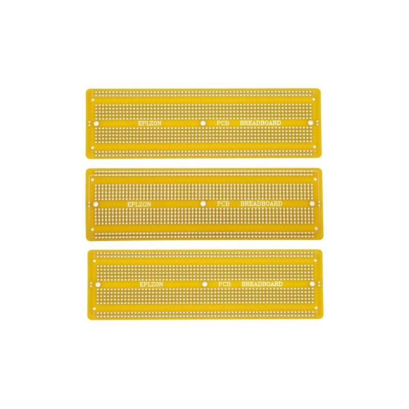 EPLZON 3 Pieces 6.8 x 2.05 Inch Breadboard Solderable Prototype