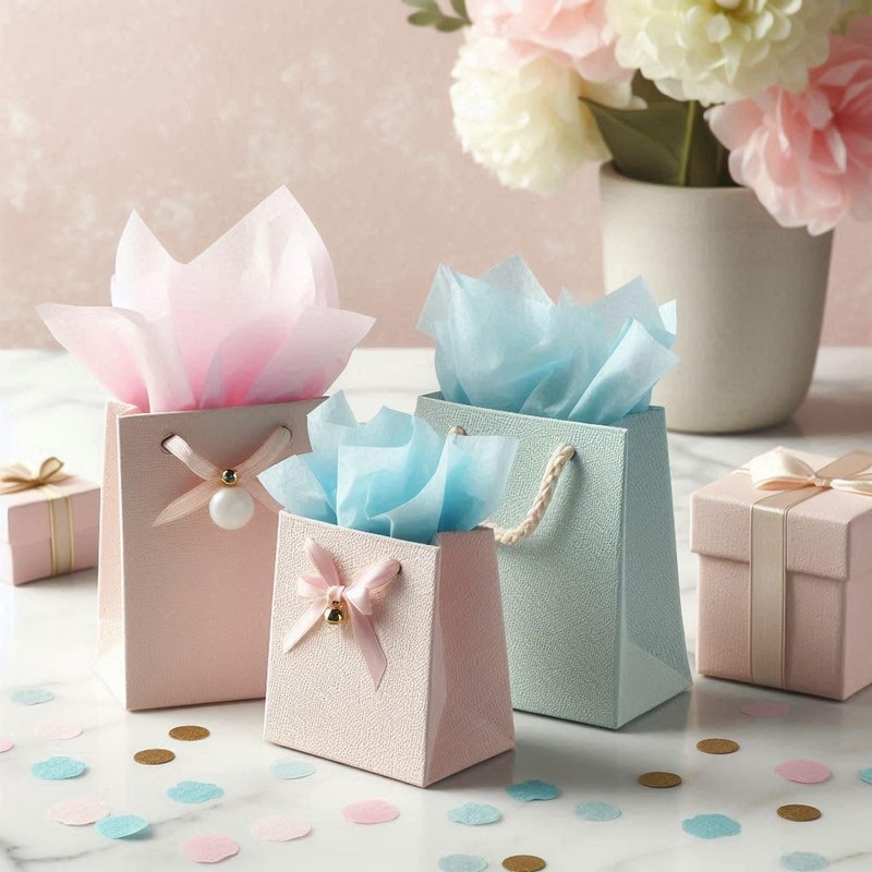 Carta velina per decoupage 28 fogli 50x70 cm Azzurro