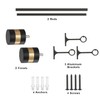 1Inch Diameter Single Curtain Rods with Decorative Finials 36-72inch, Matte