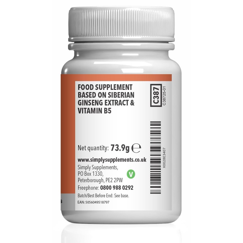 Siberian Ginseng Tablets | Supports Mental Performance & Reduces Fatigue