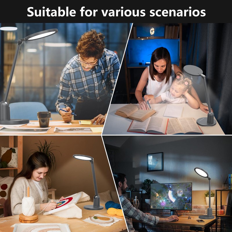 Desk Lamps for Home Office with Stable Base, 1000LM Ultra