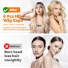 8 Pcs HD Wig Caps, Ultra Thin Skinlike Bald Caps