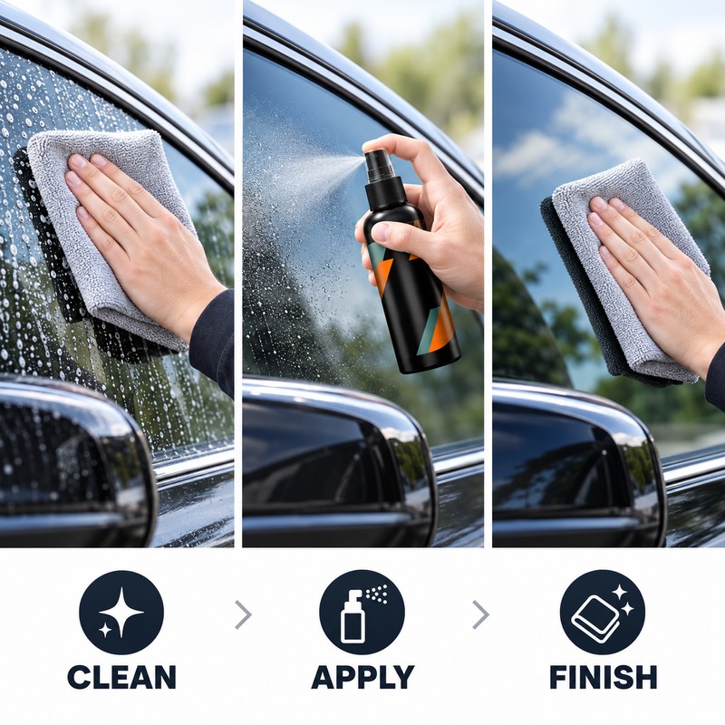 Windshield Water Repellent Spray for Car Glass – Hydrophobic Rain-Repellent