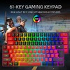 Snpurdiri 60% Wired Gaming Keyboard,True RGB Small Compact 61 Keys