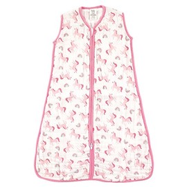 Luvable Friends Baby Infant Soft Muslin Or Jersey Safe Wearable Sleeping Bag, Unicorns Muslin, 6-12 Months