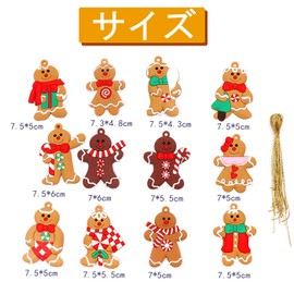 12-Piece Set Christmas Tree Decoration Gingerbread Man Christmas Ornament Tree Decoration Christmas Decoration Xmas Decor