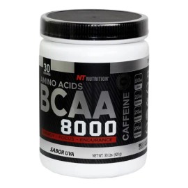 Amino Acid Bcaa 8000 Cafeina 420gr 30 Serv Nt Nutrition Sabor Uva                                                                                     