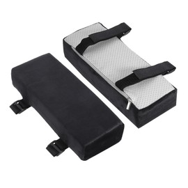 PATIKIL Office Chair Arm Pads, 2pcs Office Chair Arm Cover Office Chair Pads Long 2in Thick Armrest Cushion Protectors Memory Foam for Computer Desk Chairs, Black