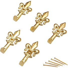Set of 15 Gold Picture Hangers Lily Florentine with Nails of 17 mm Hooks 4.5 cm 66882