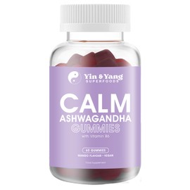 Ashwagandha Gummies 3000mg High Strength, by Yin & Yang Superfoods with Vitamin B6 - Vegan, Sugar-Free - Supports Stress Relief, Hormonal Balance, Immune Health, and Sleep Quality - 60 Gummies